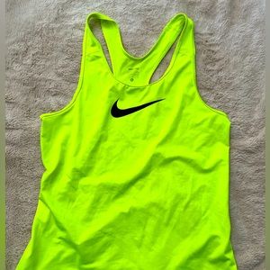 Large Nike Pro Tank Top - Neon yellow.